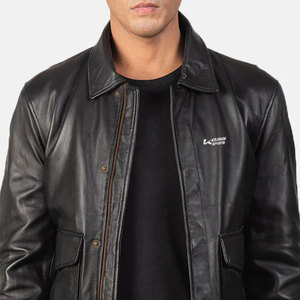 Vêtements décontractés saison d'hiver col personnalisé vestes en cuir à la mode pour hommes/nouveau design vestes en cuir à la mode pour hommes - Product Image 6