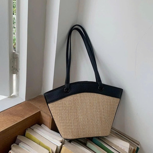 Bolso de Playa de Paja para Mujer, Bolso de Hombro Cruzado, Bolso de Mano Veraniego, Bonito y Hecho a Mano, 30x20cm - Product Image 6