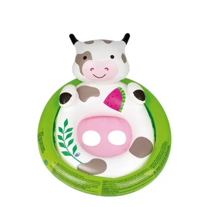 Flotteur gonflable en PVC pour enfants en forme de vache, 71*56*36 CM, jaune, ovale, équipement de jeu aquatique pour piscine et <span class=keywords><strong>plage</strong></span>, épaisseur 0,2 mm, <100 kg - Product Image 2