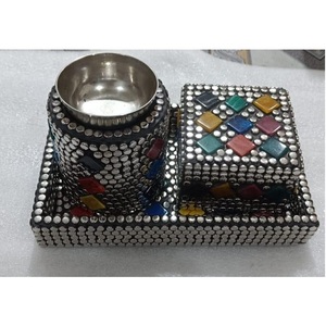 Indian Handcrafted Wood and Metal Incense Bakhoor Set Oud Incense <b>burner</b> Bakhoor Tray Mubakhar Set Home Decor Living Room Gift - Product Image 6