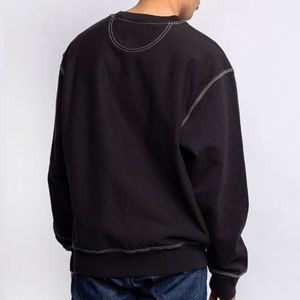 Logo imprimé personnalisé sweat-shirt pour hommes de haute qualité pur coton lâche décontracté mode sweat à manches - Product Image 2