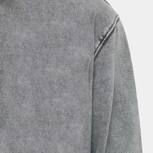 Sweat à capuche lavé à l'acide 100% coton de haute qualité High Street Series Washing Old Sweater Stone Washed Vintage Hoodie - Product Image 5