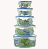 5 Stuks Lunchbox Herbruikbare Set Plastic Pp Food Grade Bpa-Vrije Ronde Plastic Voedselopslagcontainer Met Luchtdicht Deksel 5 Pce Set