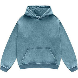 Sweat-shirts en molleton français de haute qualité 2026, logos personnalisés, vente en gros, sweats-shirts à lavage acide, coupe ample et carrée, unisexe, service OME - Product Image 3