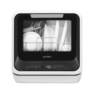 Mini-lave-vaisselle portable abordable avec fonction séchage à l'air à haute température, pour comptoir, avec réservoir d'eau intégré de 5 L, idéal pour appartements et camping-cars - Product Image 1