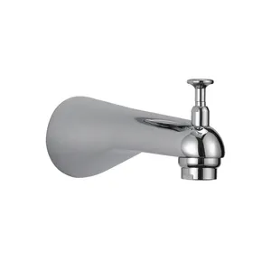 Bec de baignoire chromé pour salle de bain mural avec inverseur Robinet de baignoire en métal robuste et durable