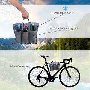 Bolsa de Ciclismo de Cuero Estilo Deportivo, Enfriador de Bebidas con 6 Compartimentos, Tamaño Personalizable para Ciclismo - Product Image 1
