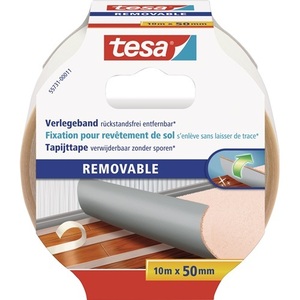 TESA 55731 Double-Sided Adhesive Tape 10 m Length 50 mm Width <b>Roll</b> for Rug Pads & Protectors - Product Image 1