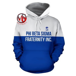 Sweat-shirts à capuche en polaire à manches longues pour hommes, vente en gros, fraternité Phi Beta Sigma, vêtements d'automne, impression numérique, patch personnalisé, couleur - Product Image 1