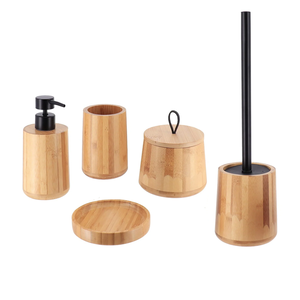 Ensemble de salle de bain en bois complet avec distributeur de savon et porte-brosse à dents personnalisé à prix abordable - Product Image 4