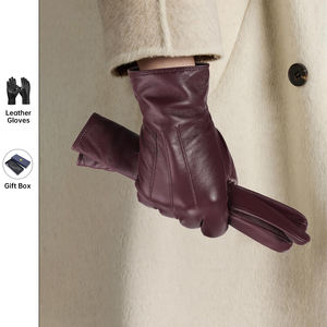 ถุงมือหนังแฟชั่นสำหรับผู้หญิง สไตล์เรียบง่าย อุ่นสบาย ระบายอากาศได้ดี เป็นมิตรกับสิ่งแวดล้อม เหมาะสำหรับกิจกรรมกลางแจ้ง พร้อมโลโก้สั่งทำพิเศษสำหรับฤดูหนาว - Product Image 3