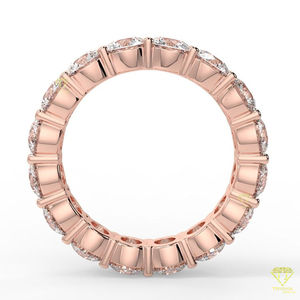 Anillo DE BODA cultivado en laboratorio chapado en oro amarillo sólido elegante banda nupcial para mujer anillo de compromiso duradero delicado - Product Image 4