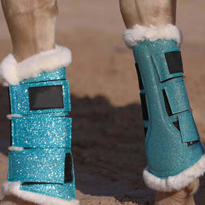 Ensemble de tapis de selle pour cheval bleu de qualité supérieure personnalisable, dressage, saut d'obstacles, doublure en tissu confortable, fournitures d'équitation, équitation - Product Image 4