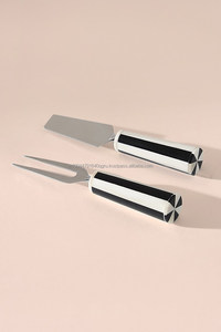 Nuevas ideas de productos 2024 Mayorista indio comprar a granel Acero inoxidable Queso Cuchillos de plata Juego de 2 para el hogar utensilios de cocina - Product Image 3