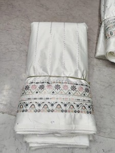 Tela de satén de Malai de alta calidad, Dobby de punto, bordado pesado, trabajo de lentejuelas para boda, uso textil para el hogar, precio de fábrica disponible - Product Image 6