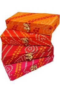 Caja de cartón al por mayor hecha a mano con estampado Lahariya para guardar joyas, ideal para Navidad, fiestas, bodas y regalos para novias. - Product Image 3