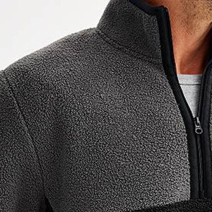 <b>Men</b> Winter Sherpa Fleece <b>Half</b> <b>Zip</b> <b>Sweatshirt</b> Soft Plush Digital Printing Eco-Friendly Breathable for Home Travel and Streetwear - Product Image 6