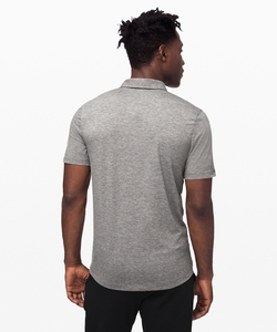 Maillot de golf en coton brodé à motifs solides avec logo personnalisé de haute qualité pour hommes - Product Image 2