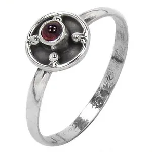 925 Silver <b>Garnet</b> Statement <b>Ring</b> for Women Dainty Oval Cut Natural Topaz Gemstone with Rhodium Plating Elegant Jewelry Gift - Product Image 2