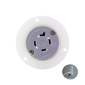 Prise électrique NEMA L14-20 J-522 20A 125/250V AC Prise à bride avec Compact parfait pour soudeur générateur - Product Image 1