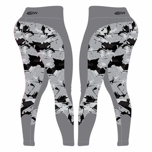 Pantalones de compresión cómodos de tela elástica de secado rápido a prueba de sentadillas de cintura alta para mujer para entrenamiento y estudio - Product Image 6