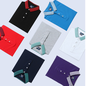 Camisetas de Punto Sólido con Logotipo Personalizado, 100% Algodón, Bordado de Alta Calidad, Secado Rápido para Golf, para Hombre - Product Image 1