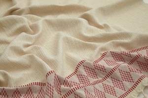 ผ้าขนหนูตุรกีผสมลินิน-คอตตอน ลายบาคลาวา สีแดง ขนาด 39x69 นิ้ว - Product Image 2
