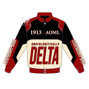 Delta personnalisé | Sigma | Theta DST Sorority Clothing Brodé Twill Cafe Racer Jacket Accessoires grecs - Product Image 1
