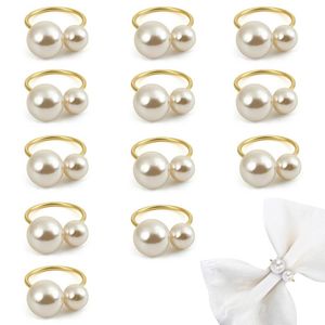 Vente en ligne de ronds de serviette réutilisables Porte-serviettes pour la décoration de la table d'hôtel de mariage Boucle de serviette Bouton en tissu - Product Image 6