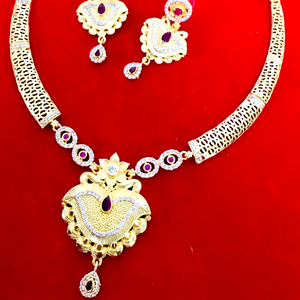 Ensemble de bijoux de mode vintage de Dubaï plaqué or 24 carats Boucles d'oreilles Bracelets Peignes Broches en cuivre pour les États-Unis - Product Image 1