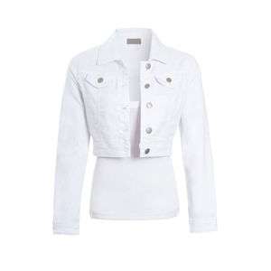 Veste en jean décontractée pour femmes, manches longues, respirante, séchage rapide, vêtements d'extérieur d'hiver, doublure en coton, service OEM, tissu imprimé XL - Product Image 1