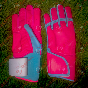 Nouvel arrivage de cuir de vachette de qualité supérieure, couleur rose et sarcelle, nouveau design de gants de baseball pour jeunes et adultes - Product Image 3