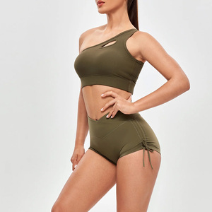 Sujetador deportivo de inmersión baja de etiqueta privada con Top corto sin espalda de tela transpirable para mujeres Yoga y Fitness - Product Image 2