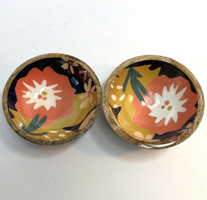 ชามไม้พิมพ์ลายไม้เป็นมิตรกับสิ่งแวดล้อมชามไม้สำหรับห้องครัวโรงแรมร้านอาหารชามมะม่วงพิมพ์ลายดอกไม้เคลือบด้วยมือ - Product Image 5