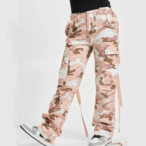 2025 cómodos pantalones Cargo para mujer, elegantes pantalones utilitarios con ajuste relajado y bolsillos grandes para el trabajo diario, OEM - Product Image 6