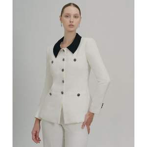 Conjunto de chaqueta de Tweed para mujer de alta calidad Venta caliente elegante traje de estilo minimalista de alta moda y chaqueta hecha en Vietnam - Product Image 5