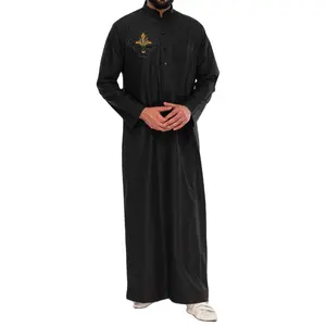 Stand neck cover men thobe wholesale daffah thawb/ jubbah Hot Selling Jubba Muslim Saudi hot sale men wear jubbah Manufacture