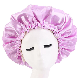 New Design Satin <b>Bonnet</b> Custom Logo Hair Satin Sleeping <b>Bonnets</b> With Logo High Quality manufacturing hair cover - Product Image 2