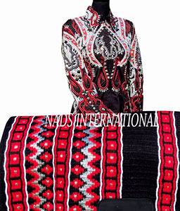 แจ็กเก็ตโชว์แบบตะวันตกสีแดงพร้อมแผ่นจับคู่สำหรับผู้หญิงแจ็กเก็ตโชว์โชว์แบบตะวันตกเสื้อแจ็กเก็ตมีแผ่นโชว์ม้า - Product Image 4