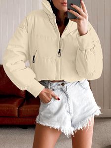 Chaquetas de burbujas hinchadas, ropa de invierno transpirable para mujer, chaquetas de burbujas con cremallera de invierno acolchadas para mujer, OEM personalizado - Product Image 5