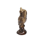 Estatua de búho de latón hecha a mano, artesanías de Metal de 600 GM para sala de estar, estudio, oficina, decoración de escritorio, té, mascota, pieza de exhibición - Product Image 5