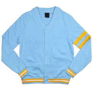 Suéter escolar de acrílico de lana personalizado OEM B2B, cárdigan de punto universitario, suéter informal de manga con rayas, suéter de invierno para hombre - Product Image 1