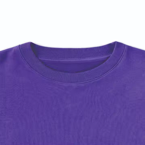 Haute qualité unisexe coupe régulière respirant 370g doublé sweat coton polaire tissu Logo personnalisé impression solide col rond hommes hiver - Product Image 2