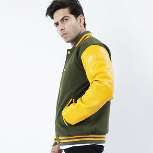 Factory Manufacturer Low Price Winter Fashion Varsity <b>Jackets</b> Warm Winter Lightweight Leather Sleeve <b>Men</b> Varsity <b>Jackets</b> - Product Image 4