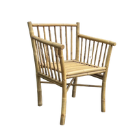 Fauteuil en bambou de style ferme asiatique écologique pour la cuisine, la cour, le garage et le hangar, mobilier d'extérieur pliable