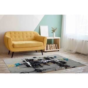 Alfombra de Carreras F1: Diseño de Mercedes Bolid, Lewis Hamilton Pit Stop, Alfombra Impresa, Alfombra Delgada No Tejida - Product Image 3