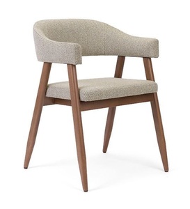 Chaise de salle à manger moderne en tissu écologique capitonné et en bois de manguier pour la maison, le bureau, l'appartement, la chambre à coucher, utilisation en intérieur, fabrication artisanale, vente en gros - Product Image 1
