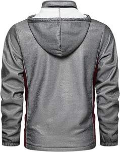 Survêtement d'hiver 2 pièces pour hommes de haute qualité Color Block Sweat à capuche zippé et Slim Fit Jogger Tenues de sport en gros - Product Image 5