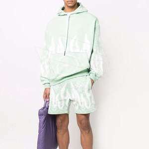 2024 nueva llegada al por mayor personalizado gimnasio chándal corto 2 piezas conjunto 100% algodón Jogging ropa deportiva para hombres de talla grande con capucha - Product Image 1