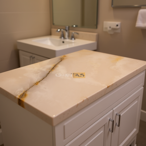 Plans de travail personnalisés pour cuisines et salles de bain en granit, comptoirs en pierre naturelle préfabriqués découpés sur mesure - Carrara Calacata pour projets hôteliers - Product Image 3